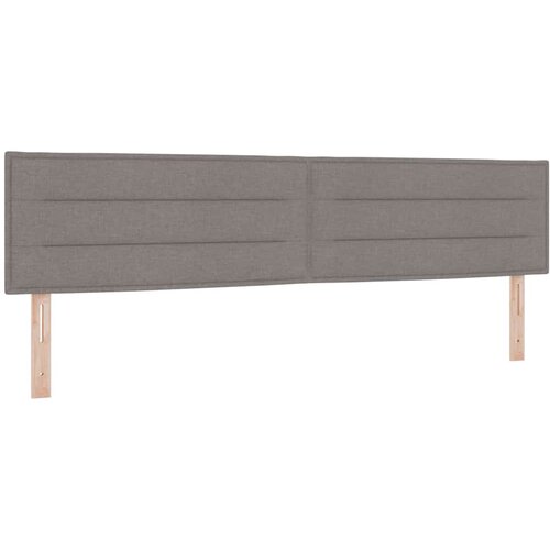  LED Box Spring Krevet Sivo-smeđa 200 x 200 cm tkanina Slike