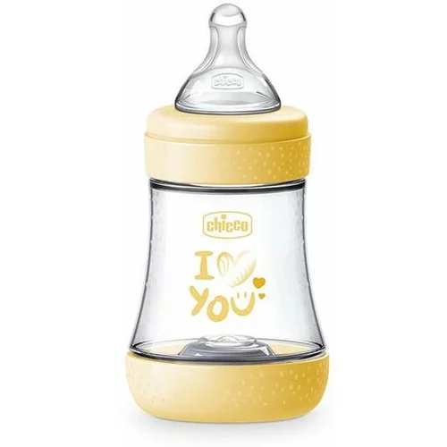 Chicco Perfect 5 steklenička za dojenčke 0 m+ Slow Flow Yellow 150 ml