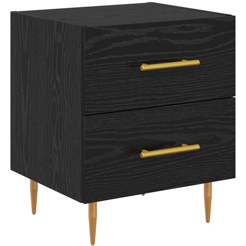  Noćni ormar s ladicama 2 pcs Crni hrast 40 x 35 x 47,5 cm Slike