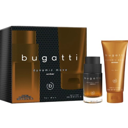Bugatti Mu&amp;scaron;ki parfemski set Dynamic Move Amber EDT 100ml + gel za tu&amp;scaron;iranje 200ml Slike