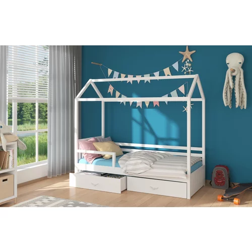 ADRK Furniture dječji krevet rose s zaštitnom ogradom - 90x200 cm