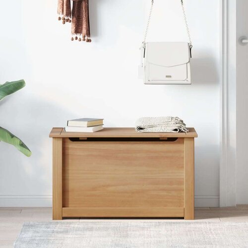 VidaXL Skrinja s pokrovom Panama 79x42x46 cm trdna borovina Slike