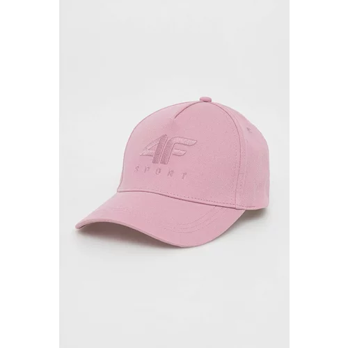 4f pamučna kapa sa šiltom boja: ružičasta, glatka