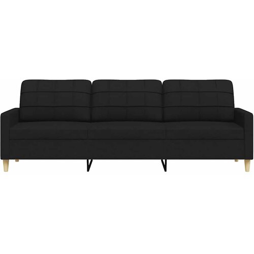  Trosjed od tkanine Crna 210 cm Slike