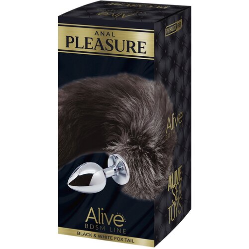 Alive Analna kupa Black & White Fox Tail L Cene