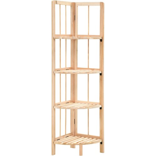 VidaXL Kutne police od cedrovine 27 x 27 x 110 cm Slike