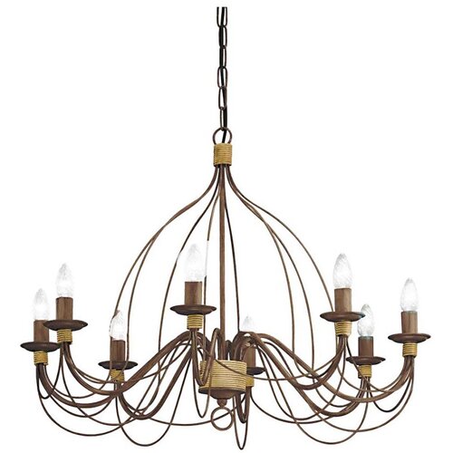 Ideal Lux luster na lancu corte 8xE14/40W/230V fi 80 cm bakar Cene