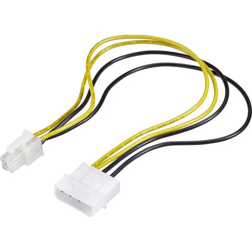 Renkforce Električni priključni kabel [1x ATX-vtič 4 polni - 1x IDE-električni vtič 4 polni] 0.30 m rumene barve-črne barve (20421911) Cene