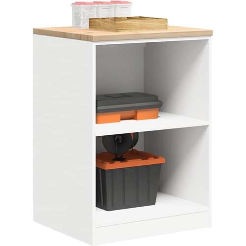 vidaXL Garažni ormar za odlaganje bijeli 60x51x85 cm masivne borovine Cijene