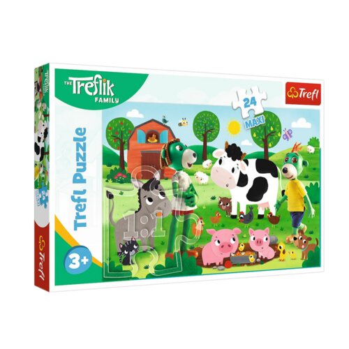 Puzzle 24 Maxi Treflik Obitelj Trefliki na selu Trefl 14361 Slike