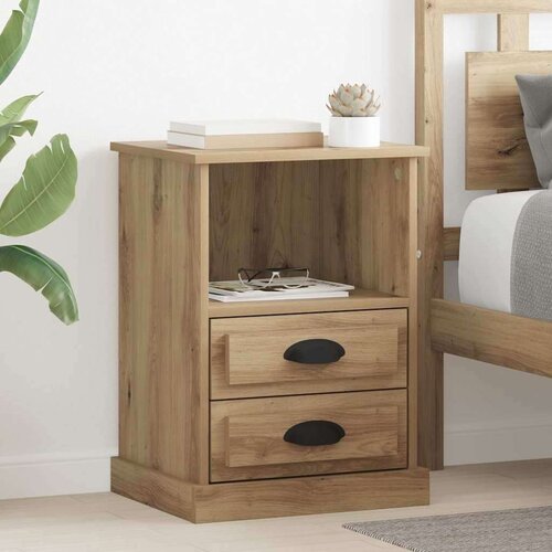 vidaXL Nočna omarica artisan hrast 43 x 36 x 60 cm Konstruiran les Cene