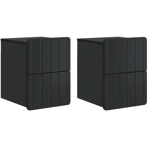  Stenski nočni omarici s predalom 2 pcs Črna 33 x 34,5 x 43 cm, (5000209513) Cene