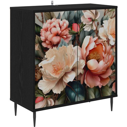  Kreveta BORNE Crni hrast 69 x 33 x 76 cm Konstruirano drvo Slike