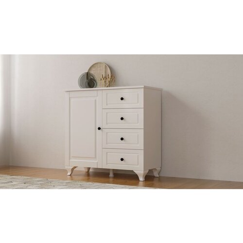 Hanah home Rb-044-01 matte white dresser Cene