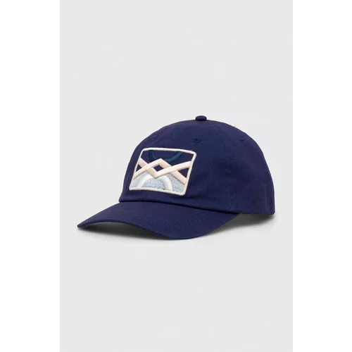 United Colors Of Benetton Bombažna bejzbolska kapa mornarsko modra barva