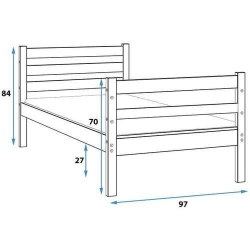 Molarem Home Drveni dječji krevet na kat Erik - svijetlo drvo - 190x90 cm Slike