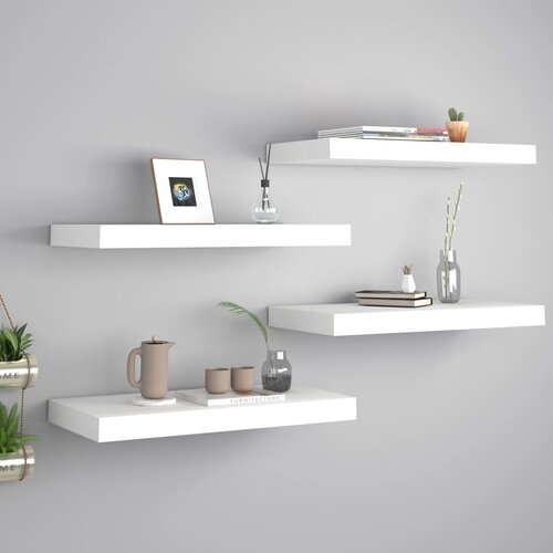 VidaXL Plutajuće zidne police 4 kom bijele 50 x 23 x 3,8 cm MDF Slike