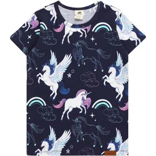 Walkiddy Majica 'Unicorns & Pegasuses' mornarska / temno modra / svetlo roza / bela
