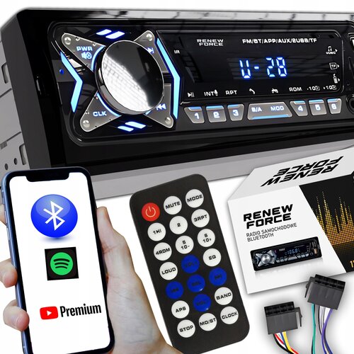  1DIN 12V LCD FM avtoradio 4x25W 2x USB Bluetooth SD + daljinec Cene