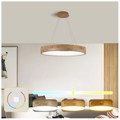  Brilagi - LED luster na sajli FALCON WOOD, LED/40W/230V, 3000/4000/6000K, 60 cm, drvo Cene