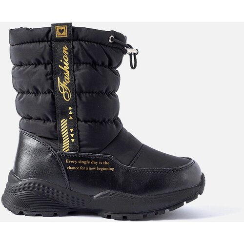Gemre Black insulated high snow boots Taziano Cene