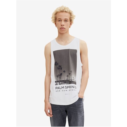 Tom Tailor White Men&amp;#039;s Tank Top Denim - Men Slike
