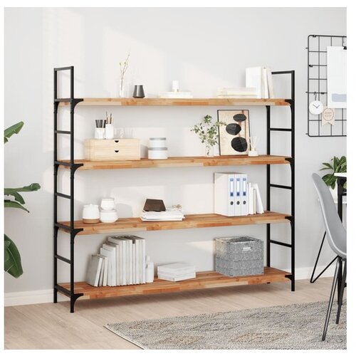 VidaXL Plutajuće police 4kom s uljnim premazom 160x30x4cm drvo bagrema - Uljni premaz 160 x 30 x 4 cm 4 1 Slike