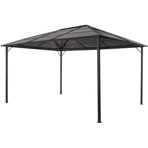  Paviljon s streho aluminij 4x3x2,6 m črn Cene