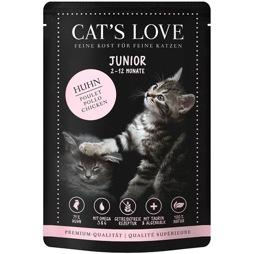 Cat's Love 12 x 85 g - Junior piščanec
