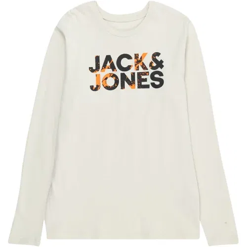 Jack & Jones Majica 'COMMERCIAL' bež / oranžna / črna