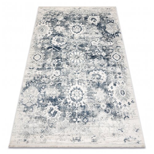 RugsX DISTIN 0822A mornarsko modra / modra / bela moderna preproga - Rozeta, vintage, resice 160x230 cm, (21990224) Cene
