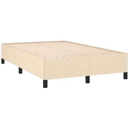  Krevet box spring s madracem krem 120 x 190 cm od tkanine Slike