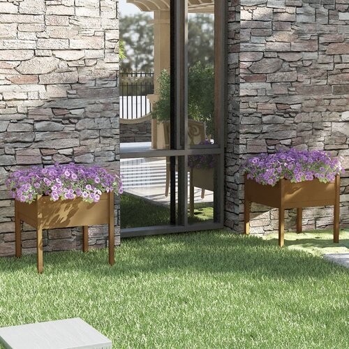 vidaXL vrtne sadilice 2 kom boja meda 70 x 70 x 70 cm masivna borovina Cijene