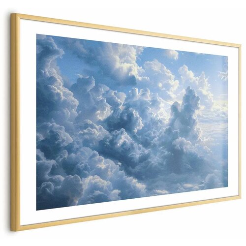  Plakat Ocean in the Air: Waving Clouds Reflecting Morning Light 30x21 Zlatni okvir s margom Cijene