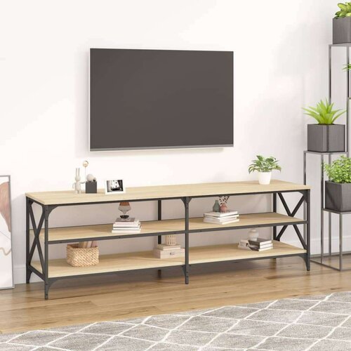 TV ormarić boja hrasta 160x40x50 cm od konstruiranog drva Slike