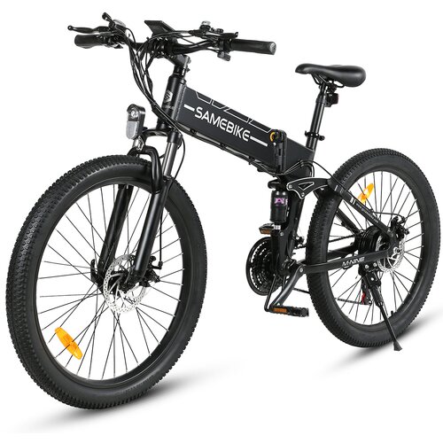 Samebike Zložljivo gorsko električno kolo LO26-II-FT, 900W 48V 14Ah, hidravlična zavora, črna, (21960370) Cene