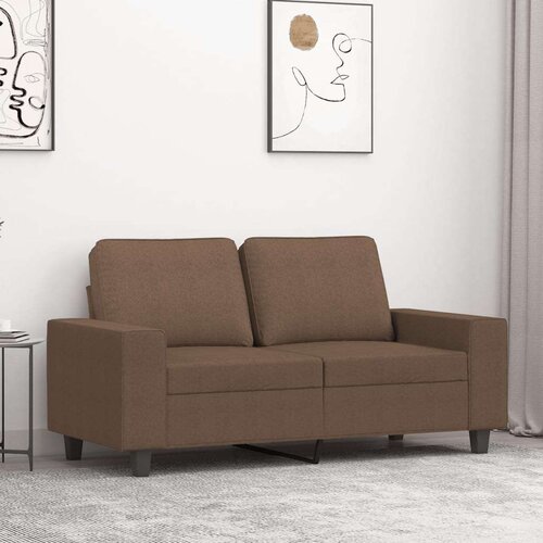  Dvosjed od tkanine smeđi 120 cm Slike