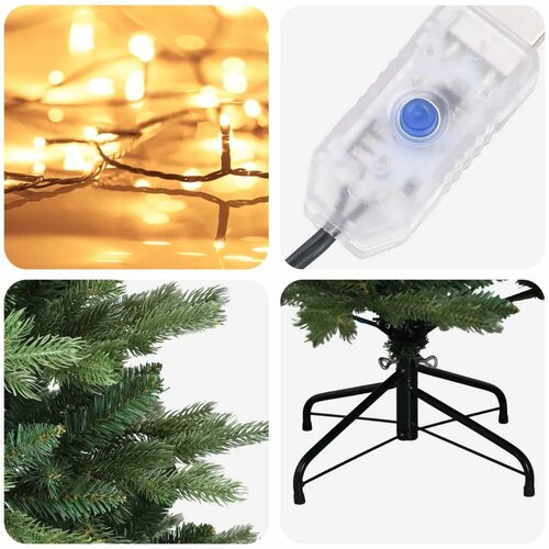  Umjetno božićno drvce s nogom 210 cm 300 LED lampica - 210 cm s LED svjetlima Slike