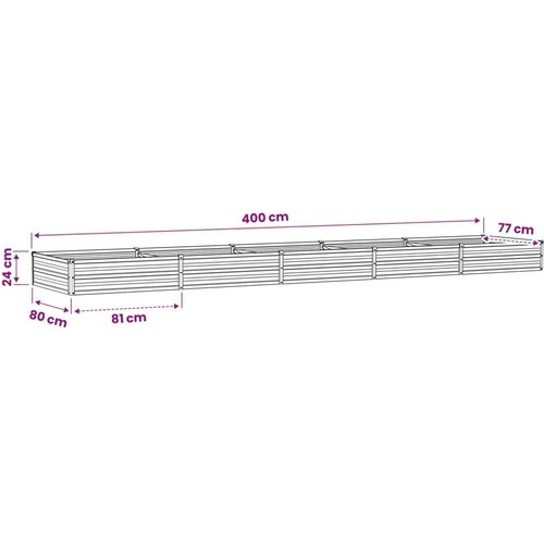  Povi&scaron;eni vrtni krevet Drvena smeđa 400 x 80 x 24 cm - 400 x 80 x 24 cm Smeđa drvo Cijene