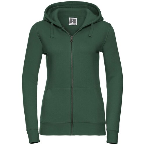 RUSSELL Green women's hoodie with Authentic zipper Cene