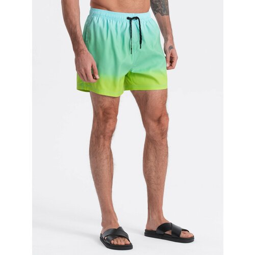 Ombre Men's effect swim shorts - light turquoise Slike