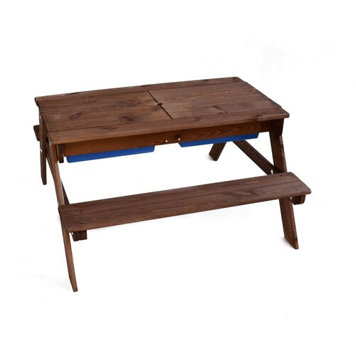 Otroško vrtno pohištvo Otroški komplet za piknik s škatlami – obarvan Cene