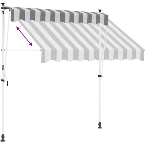  Ručno sklopiva tenda Antracit i bijelo 250 cm Slike