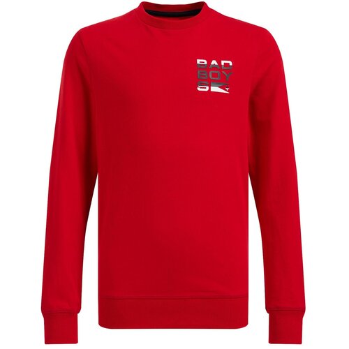 WE Fashion Majica temno siva / ognjeno rdeča / bela Slike