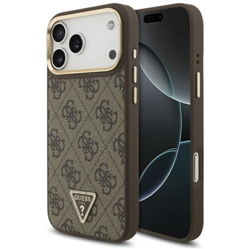 Guess OVITEK ZA IPHONE 17 PRO MAX Z LOGOM MAGSAFE IN TRIKOTNIKOM Z ZAŠČITO PRED KRHKOSTJO, (5000337989) Cene