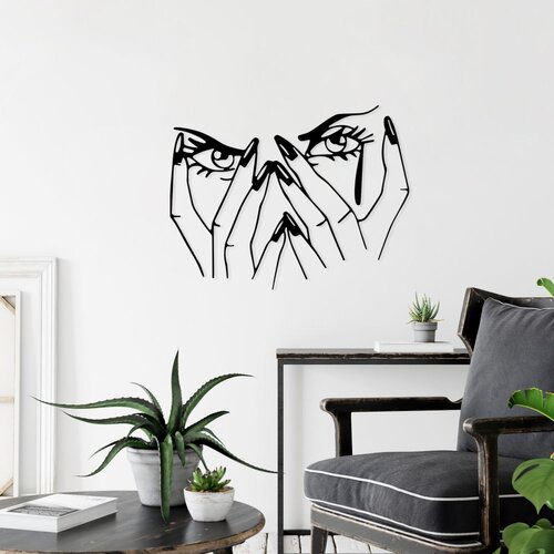 Wallity Zidna dekoracija Woman Eyes, 54 x 70 cm, Crna Cene