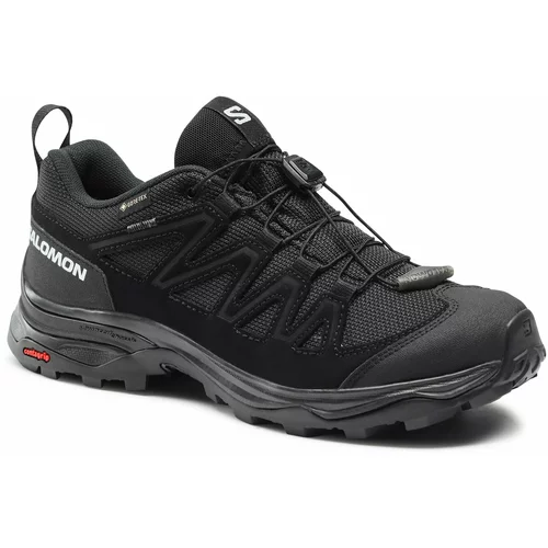 Salomon Trekking čevlji X Ward Leather GORE-TEX L47182600 Black/Black/Black