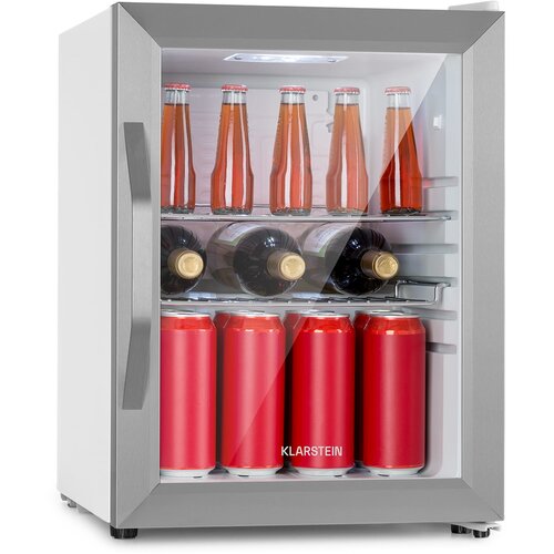 Klarstein Beersafe M Crystal White, hladnjak, 33 litre, 2 police, panoramska staklena vrata, nehrđajući čelik Cijene