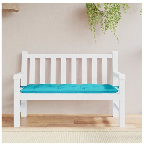 VidaXL Blazina za vrtno klop turkizna 120x50x7 cm blago Slike