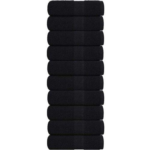 vidaXL Brisače 10 kos črna 30x30 cm 360 g/m² 100% bombaž Cene
